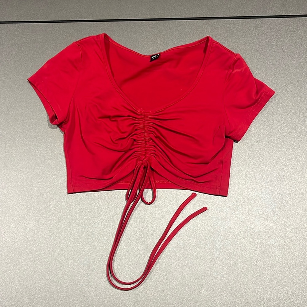 Red Cropped Tee